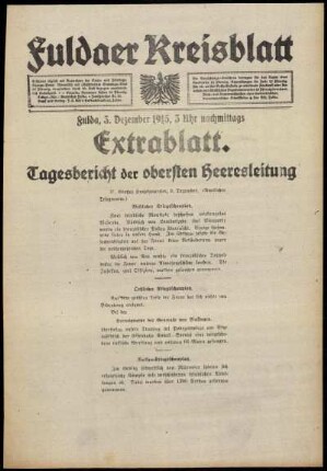 Ausgabe vom Freitag, den 03. Dezember 1915.