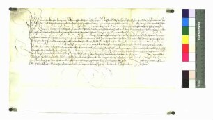 Hans von Kempten der Murer, der wegen wohlverschuldeter Sachen von der Stadt Rottweil inhaftiert und auf Bitten seiner Gönner wieder freigelassen wurde, schwört Urfehde.