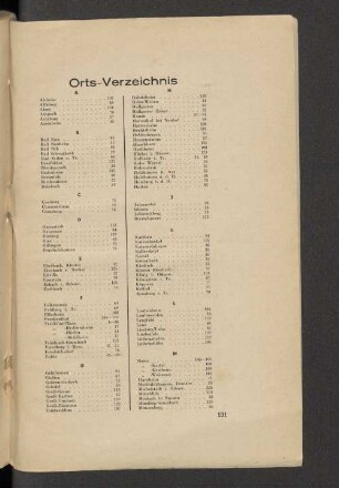 Orts-Verzeichnis