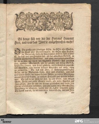 Des grossen GOttes Bitte an die Sünder: Lasset euch versöhnen mit GOtt!