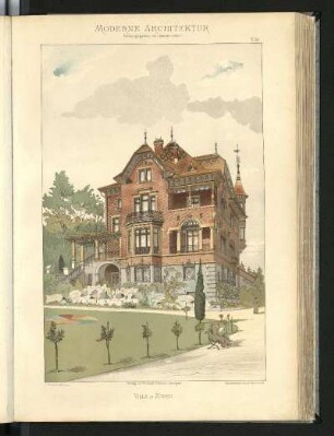Villa in Zürich. Prof. F. Bluntschli, Architekt