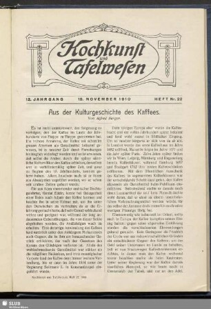 Heft Nr. 22, 15. November 1910