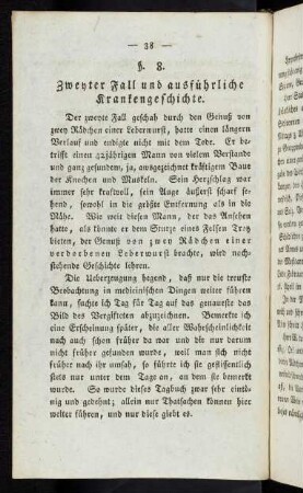 38-71 §8. Zweyter Fall, und ausführliche Krankengeschichte