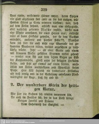 2. Der wunderbare Stein der heiligen Natur