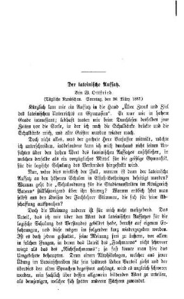 Der lateinische Auffsatz