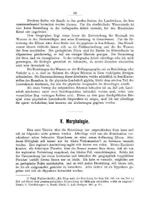 V. Morphologie.