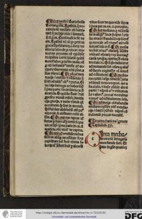 Circa mechanicos in genere. Capitulum 39.