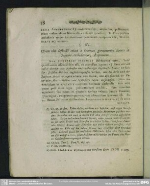 §. XV. Utrum thii defuncti etiam a fratrum germanorum liberis in Saxonia excludantur, disquiritur