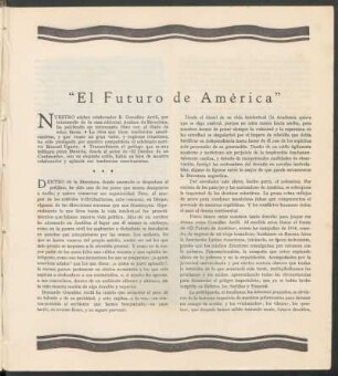 "El Futuro de América"