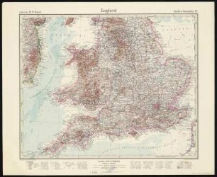 Bl. 37: England, Großbritannien und Nordirland, 1944 : Bl. 37 : England : (Angleterre, England, Inghilterra, Inglaterra) / Leitung: H. Haack. - 10. Aufl. / [Hundertjahr-Ausg.] ; 1944, 11. - 1:1 500 000. - Gotha : Perthes , 1944. - 1 Kt. : mehrfarb. ; 42 x 33 cm. - Aus: Stielers Handatlas, [Bl.] 37