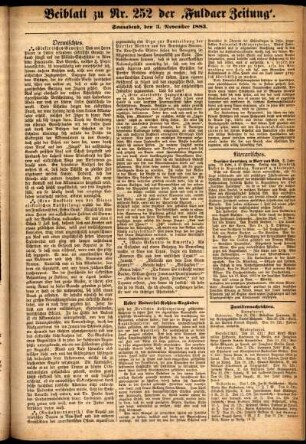 Ausgabe vom Samstag, den 03. November 1883.