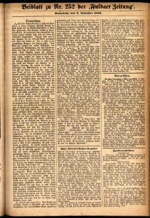 Ausgabe vom Samstag, den 03. November 1883.