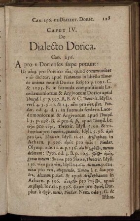 Caput IV. De Dialecto Dorica.