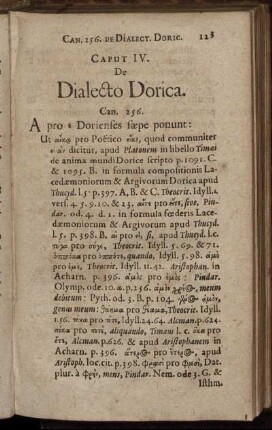 Caput IV. De Dialecto Dorica.