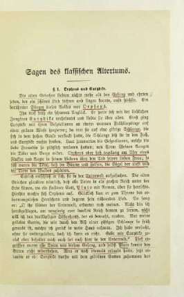 Sagen des klassischen Altertums