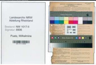 Entnazifizierung Wilhelmine Puetz , geb. 18.02.1863 (Landwirtin)