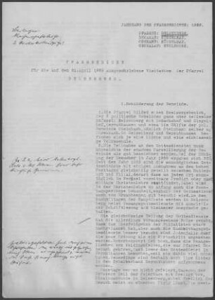 Belsenberg-Hermuthausen: Pfarrbericht 1929