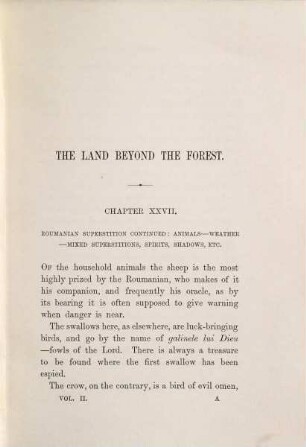 The land beyond the forest : facts, figures, and fancies from Transylvania ; with map and illustrations ; in two volumes, 2