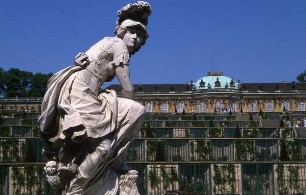 Potsdam - Schloß und Park Sanssouci : Sehenswürdigkeit in Potsdam, aufgenommen ca. 1996