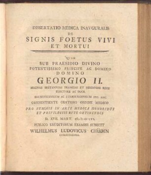 XVII. De Signis Foetus Vivi Et Mortui
