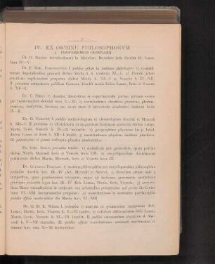IV. Ex Ordine Philosophorvm