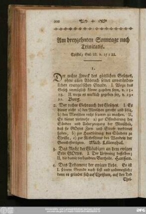 Am dreyzehenten Sonntage nach Trinitatis. Epistel, Gal. III. v. 15 - 22.