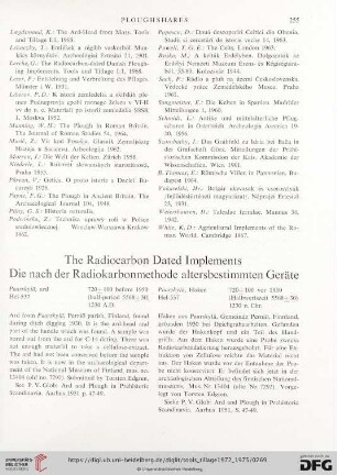 The Radiocarbon Dated Implements