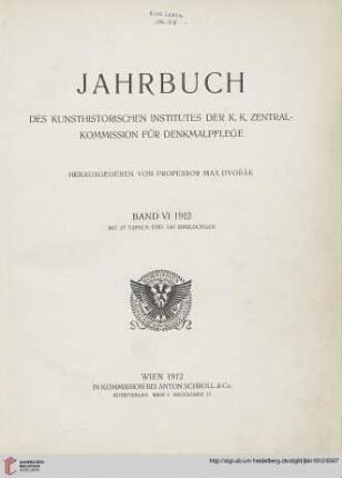 6: Jahrbuch des Kunsthistorischen Institutes