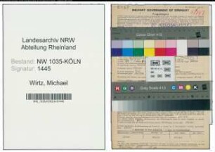 Entnazifizierung Michael Wirtz , geb. 23.02.1885 (Bergarbeiter)