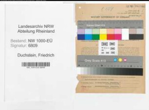 Entnazifizierung Friedrich Duchstein, geb. 22.08.1903 (Krim.Beamter)
