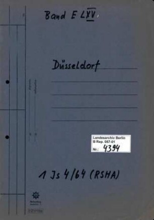 Ermittlungsverfahren gegen Bernhard Baatz (*19.11.1910) u.a. wegen Mordes, Beteiligung an der sogenannten Sonderbehandlung von 317 polnischen Zivilarbeitern und Ostarbeitern in den Jahren 1940 bis 1943 als Leiter der Referate IV D 2 (Polenreferat) und IV D (ausländische Arbeiter) des Reichssicherheitshauptamts (RSHA)