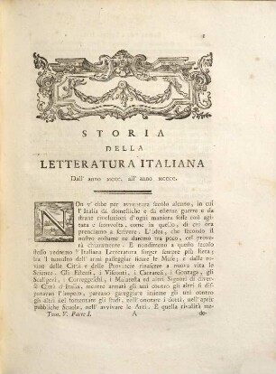 Storia della letteratura italiana. 5. Dall'anno 1300 fino all'anno 1400. 1