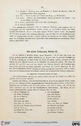 IX. Ein neuer Lobgesang Darius II.