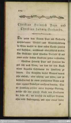 Christian Heinrich Pape und Christian Ludwig Gerhardy