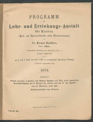 1879: Vergils Aeneide verglichen mit Homers Odyssee und Ilias