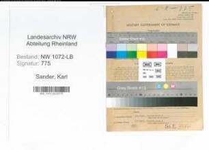 Entnazifizierung Karl Sander , geb. 24.05.1895 (Angestellter)