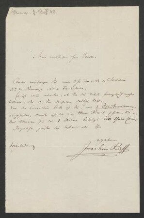 Brief an Musikverlag Ed. Bote und G. Bock  : 1871
