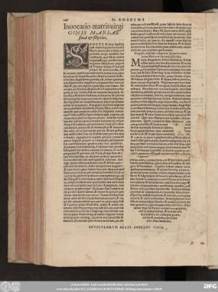 Invocatio matris virignis Mariae simul & filii eîus.