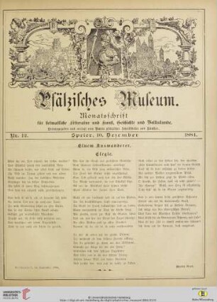 Nr. 12 (10. Dezember 1884)