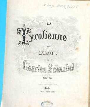 La Tyrolienne : pour piano