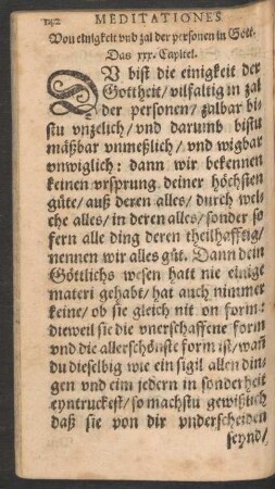 Von einigkeit und zal der personen in Gott. Das xxx. Capitel.
