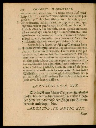 Articulus XIX.