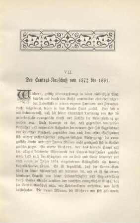 VII. Der Central-Ausschuß von 1872 bis 1881
