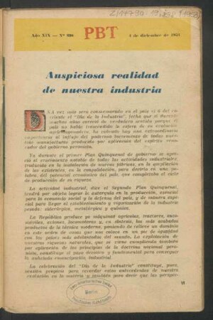 Auspiciosa realidad de nuestra industria
