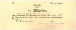 Geldschein / Notgeld, 50 Milliarden Mark, 1923