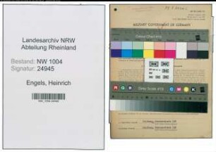 Entnazifizierung Heinrich Engels , geb. 19.10.1916 (Matrose)
