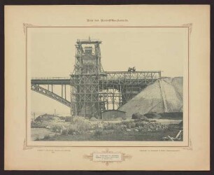 56. Hochbrücke bei Grünthal, Rüstung des östlichen Widerlagers. 6. August 1892.