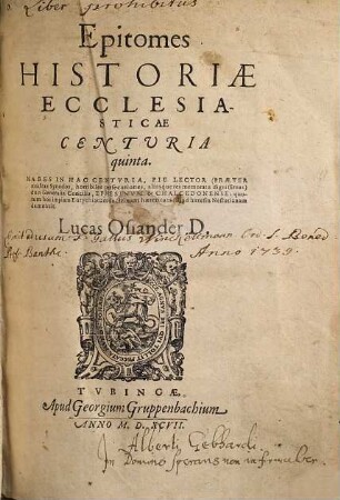 Epitomes Historiae Ecclesiasticae Centuria ..., 5. Habes In Hac Centuria, Pie Lector (Praeter multas Synodos, horribiles persecutiones, aliasq́ue res memoratu dignissimas) duo Generalis Concilia, Ephesinum, & Chalcedonense: quorum hoc inpiam Eutychianam doctrinam haereticam: illud haeresin Nestrorianam damnavit