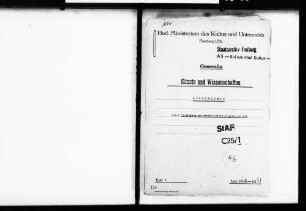 Einsendung von Denkschriften allgemeiner Art