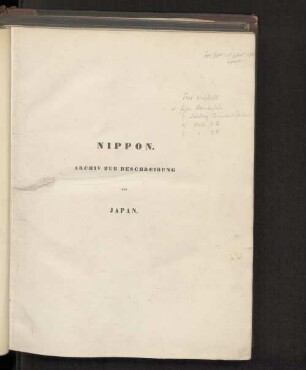 Abt. 1: Mathematische und physische Geographie vom Reiche Nippon